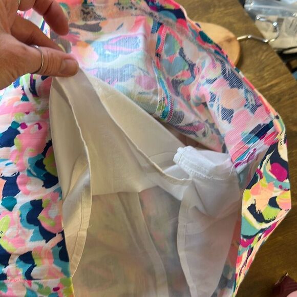 Lilly Pulitzer Cabrey Shift Dress MULTI PINA COLADA CLUB Pink Navy Size 2 27662 - Picture 7 of 11